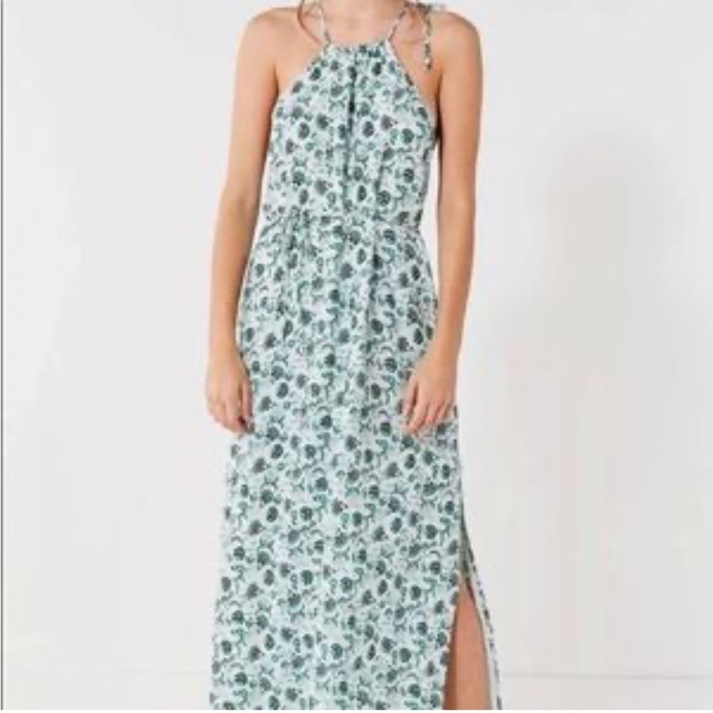 Urban Outfitters Green Floral Maxi Dress
